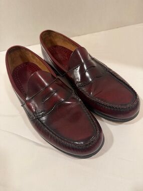 G.H. Bass Co Weejuns Genuine Leather Penny Loafers Burgundy Wine Men’s 10.5 B
